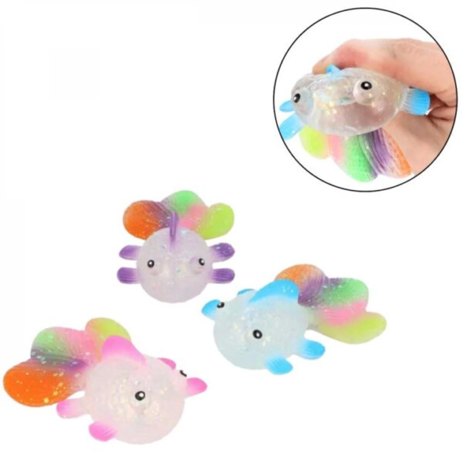 Antistres ribica Rainbow Fish 12 cm – mekana igračka za stiskanje - Image 2