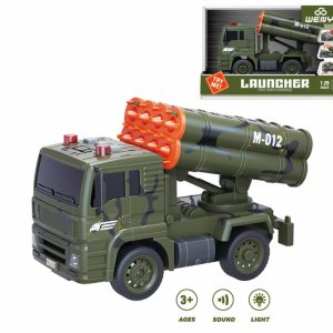 Vojni Terenski Kamion sa Raketom – Spreman za Taktičku Odbranu!
