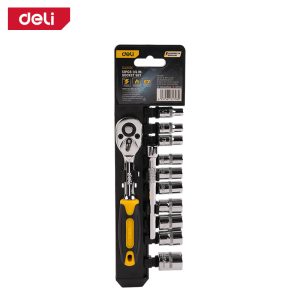 Set nasadnih ključeva sa račnom Deli 1/4″, 12 delova – EDL0012C