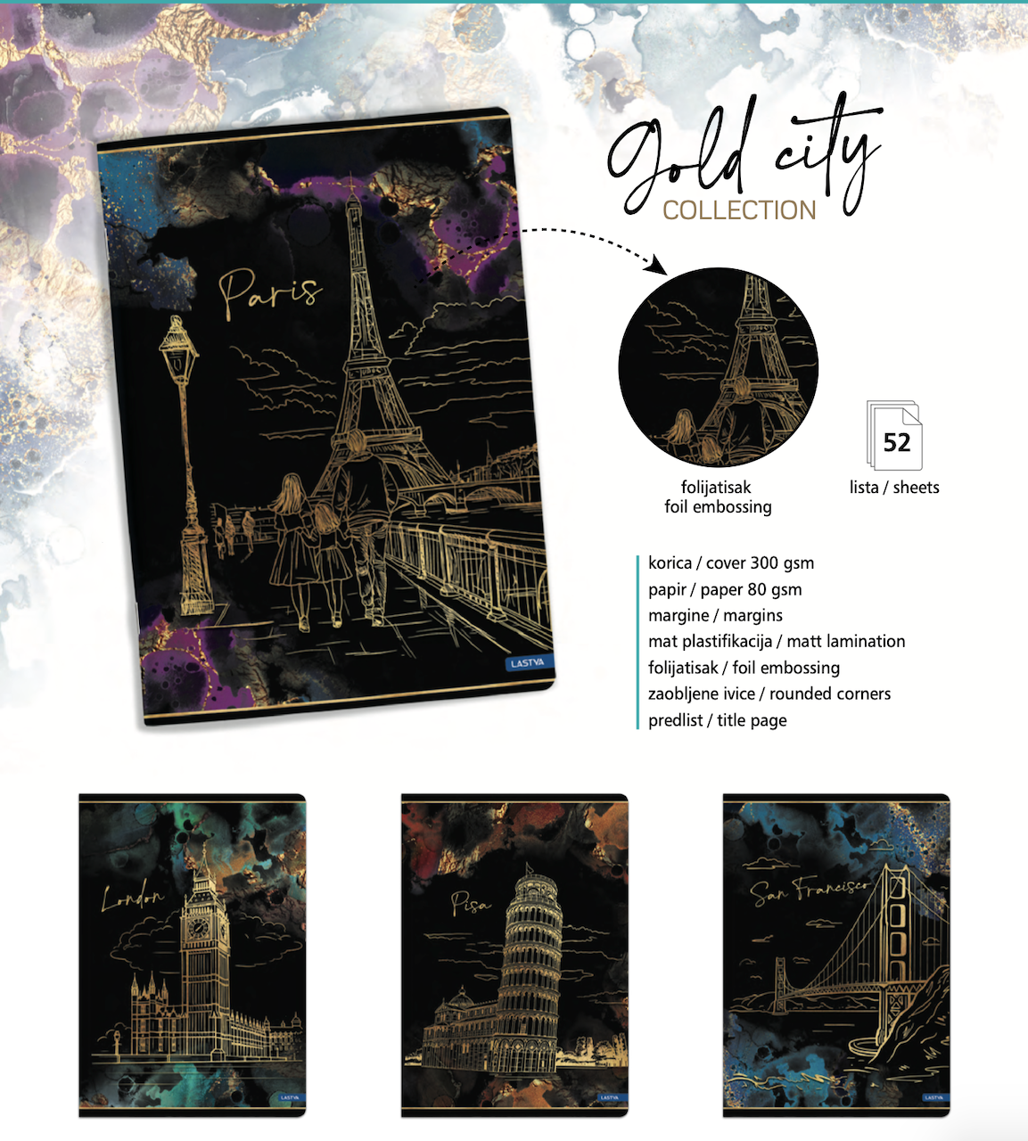 Sveska „Gold City“ A5