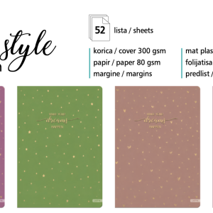 Sveska „Gold Style Collection“ A4