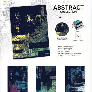 Sveska „Abstract Collection“ A4 Linija (dikto) (80lis)