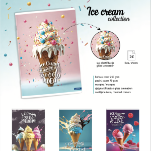 Sveska „Ice Cream Collection“ A4