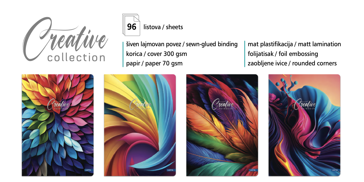 Sveska „Creative Collection“ A4 (96 lista)