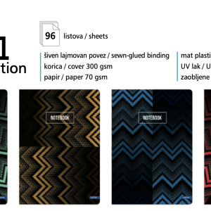 Sveska „Pixel Collection“ A5 (96 lista)