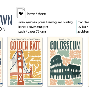 Sveska „Downtown Collection“ A4 (96 lista)