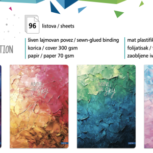Sveska „Sky Collection“ A4 (96 lista)