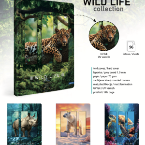 Sveska „Wild Life Collection“ A5 Linija (dikto)(96 lista) Tvrd povez