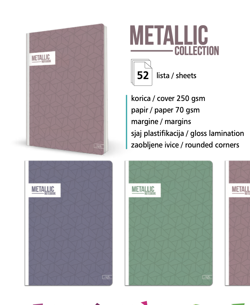 Sveska „Metallic Collection“ A5