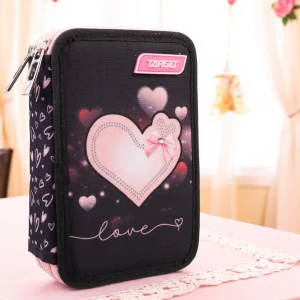Puna pernica Target DOUBLE Love sa motivom srca, roze detaljima i dva zipa