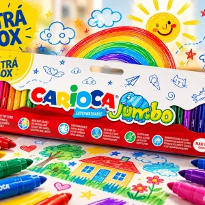 CARIOCA Jumbo 40 flomastera – 40 boja, milion ideja, mašta bez granica!