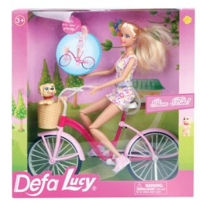 Defa Lucy – Lutka sa biciklom, kućnim ljubimcem i dodacima
