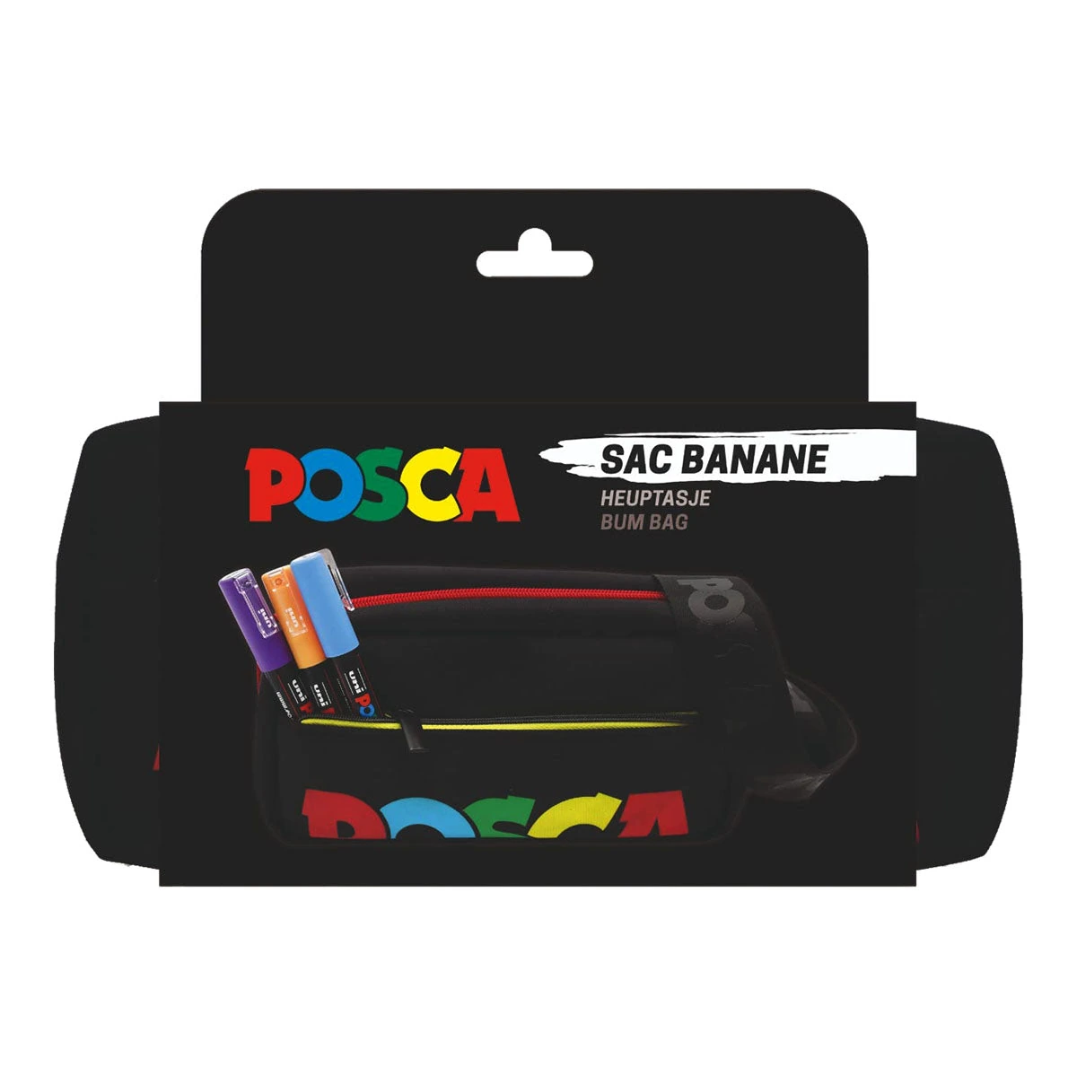 UNI POSCA BUM BAG crna torbica za oko struka sa podesivim kaišem