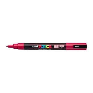 Tamnocrveni uni POSCA PC-3M marker Dark Red 14 sa vrhom 0,9–1,3 mm