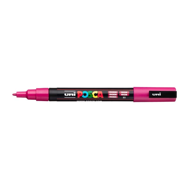 Uni POSCA PC-3M marker u boji fuksije Fuchsia 11 sa vrhom 0,9–1,3 mm