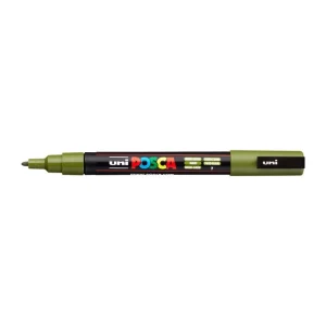 Kaki zeleni uni POSCA PC-3M marker Khaki Green 7 sa vrhom 0,9–1,3 mm