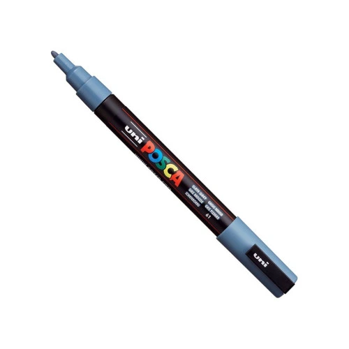 Kamen sivi uni POSCA PC-3M marker Slate Grey 61 sa vrhom 0,9–1,3 mm