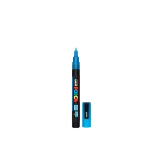 POSCA PC-3ML glitter akrilni marker 0,9–1,3 mm – svetlo plava sa šljokicama L8