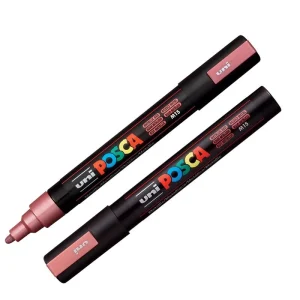 POSCA PC-5M akrilni marker 1,8–2,5 mm – metalik crvena M15