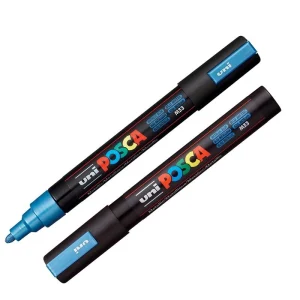 POSCA PC-5M akrilni marker 1,8–2,5 mm – metalik plava M33