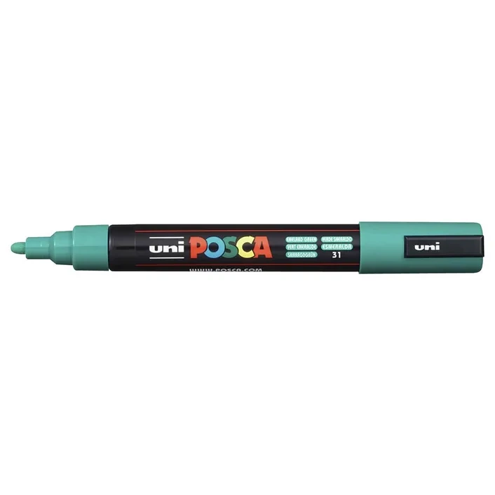 POSCA PC-5M akrilni marker 1,8–2,5 mm – smaragdno zelena 31