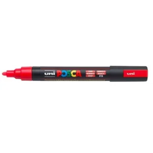 POSCA PC-5M akrilni marker 1,8–2,5 mm – fluorescentno crvena F15