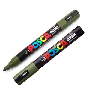 POSCA PC-5M akrilni marker 1,8–2,5 mm – kaki zelena 7