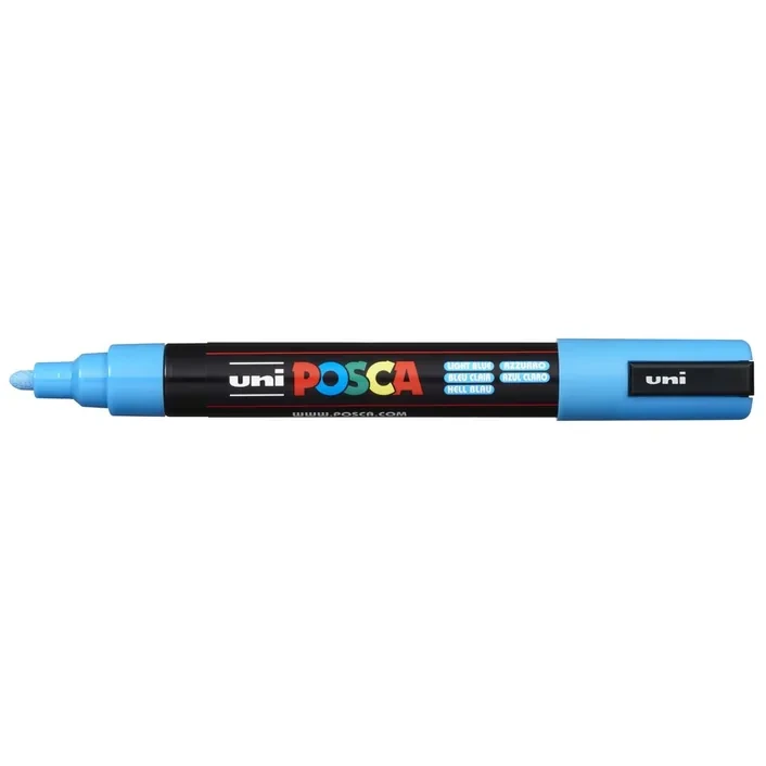 POSCA PC-5M akrilni marker 1,8–2,5 mm – svetlo plava 8