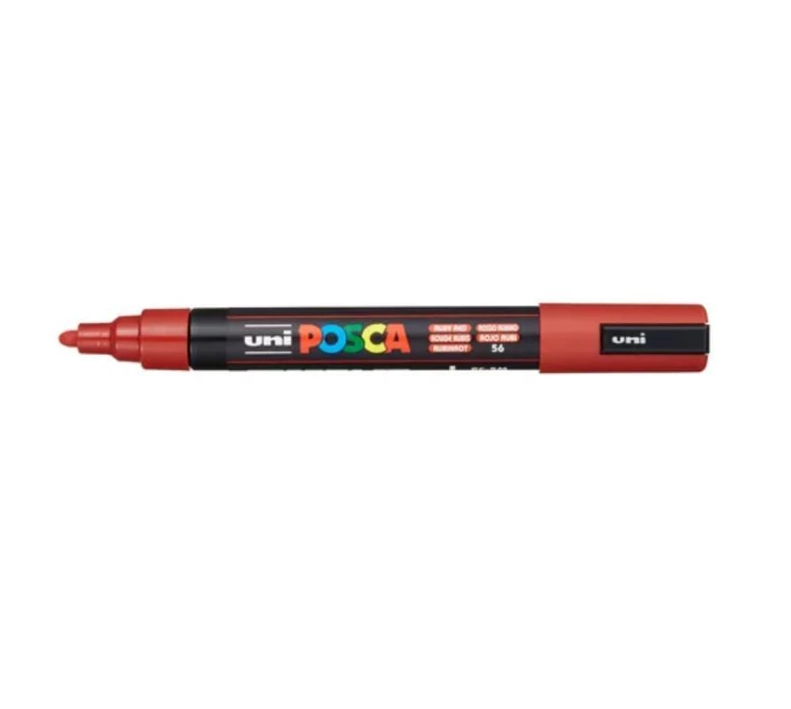 POSCA PC-5M akrilni marker 1,8–2,5 mm – rubin crvena 56